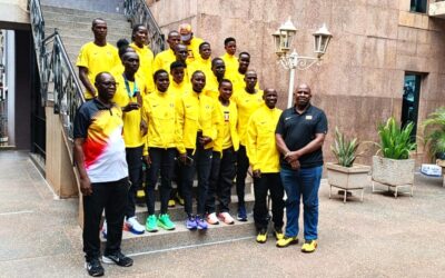 group photo Team Uganda homecoming